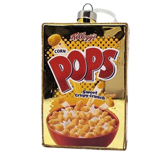 Kellog's Corn Pops Breakfast Cereal Glass Christmas Ornament - Picture 4 of 4